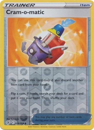 CRAM-O-MATIC 229/264 FUSION STRIKE POKEMON (REVERSE HOLO, NM)