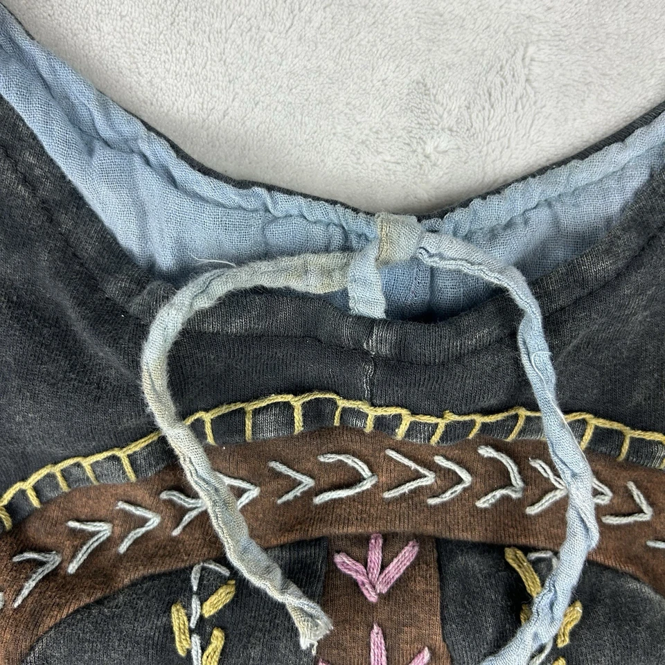 Bolso Mensajero Boho Signo de la Paz Algodón Bordado Nepal Festival Concierto Hippie Foto 3 de 4