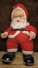 Vintage 1950s Rubber Face Santa Doll – Rushton / Coca-Cola Style – 20” – Read