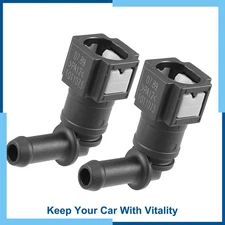 2pcs Fuel Line Quick Connect 90 Degree Adapter for 5/16 to 5/16 Rubber Tubing