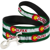 Dog Leash 6-FEET Colfax Green Stripe Weathered (Us Import)