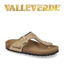 Valleverde Ciabatta Donna Infradito BIO VG830QP Sabbia Sottopiede Soft