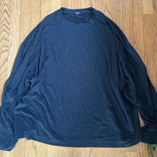 BLEUSALT Shirt Top Womens 6 Green Long Sleeve Modal Made USA Oversized / Nice!