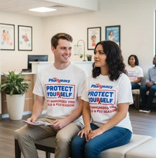 H.E.B Pharmacy Protect Your Self This  Cold & Flu Season T Shirt Size M