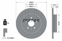 2X Bremsscheibe Hinten Textar 92275203 FÜR Opel Bremsscheiben Scheibenbremse