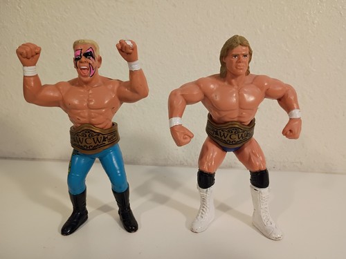Sting & Lex Luger WCW Galoob Action Figures With T...