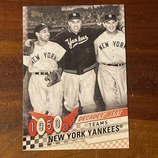 New York Yankees 2020 Topps Decades Best 1950s MLB Baseball Sports Card DB6