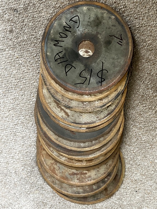 19 DIAMOND CUT OFF WHEELS, 7" DIA.