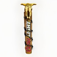 Coors Light Western Vintage Tap Handle Cow Skull Barbed Wire Fence Post RARE!
