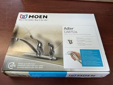 NEW Moen CA87534 Adler Polished Chrome 1-Handle Kitchen Faucet w/SideSpray B181