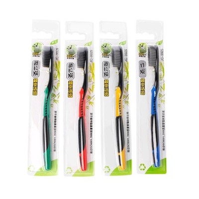 Bamboo Charcoal Superfine Soft Bristle Toothbrush Traveling Teeth Cleanser Brush