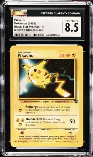 Pikachu 1999 Pokémon Movie Black Star Promo 4 CGC 8.5 NM-Mint