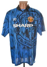 MANCHESTER UNITED 1992/1993 AWAY FOOTBALL SHIRT UMBRO SIZE XL ADULT