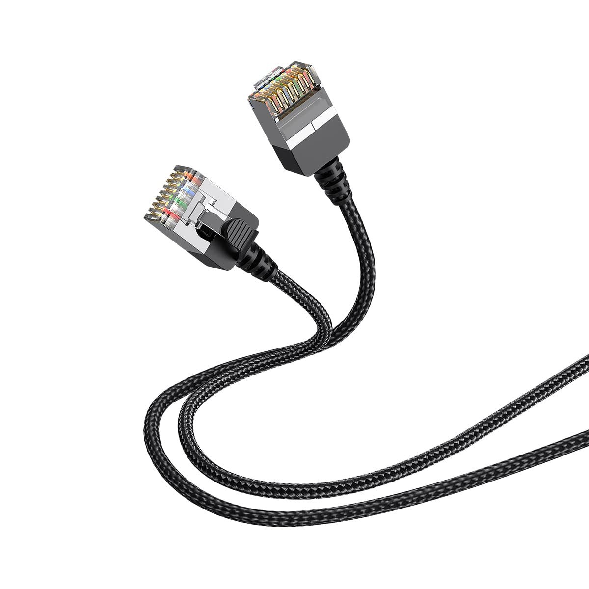 2Pack CAT6a Slim Ethernet Cable 3FT Thin Flexible Patch Cord