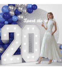 Joymuse 4Ft 20 Marquee Numbers Large Light Up Numbers 20 For 20Th Birthday