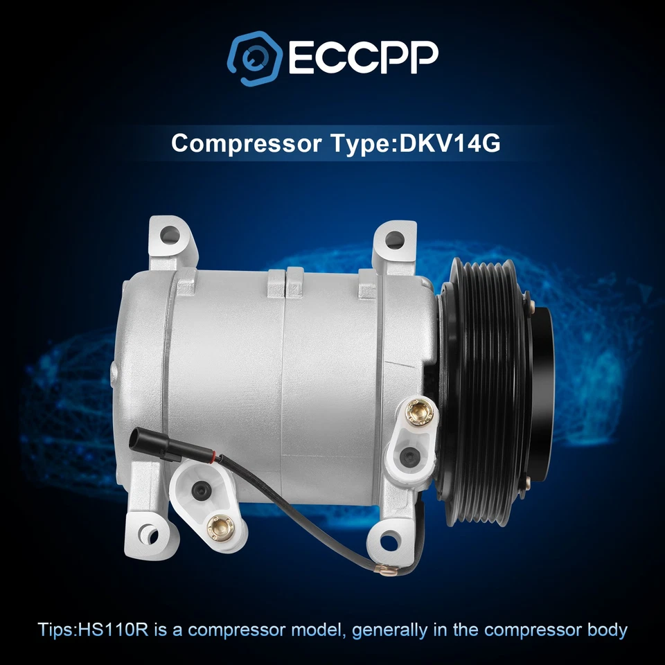 Compresor y embrague de aire acondicionado ECCPP para Isuzu Rodeo 1998-2002 2003 2004 3,2 L Foto 2 de 4