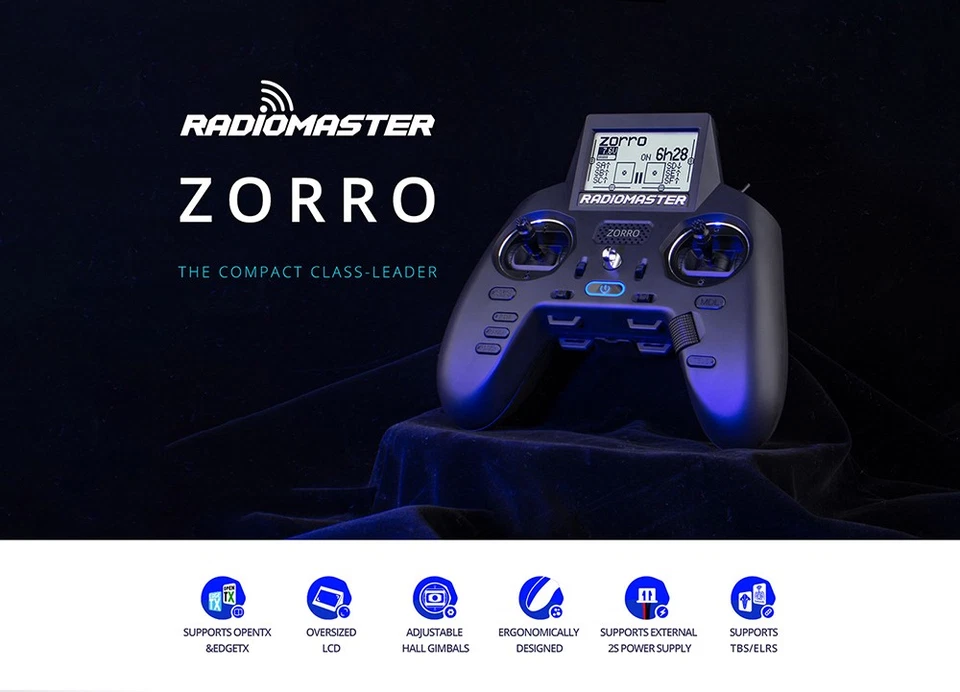 RadioMaster Zorro ELRS 2.4G Fernsteuerung CC2500 JP4IN1 Hall Gimbal RC-Sender - Bild 4 von 4
