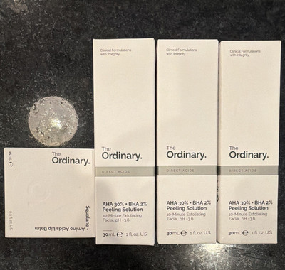 The Ordinary 4 Set Direct Acids Exfoliating Set Peeling Solution 30mL + Lip Balm