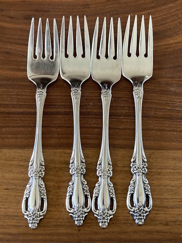Set 4 Oneida Raphael Salad Forks Distinction Deluxe HH 6.75" Stainless Steel - Picture 2 of 5