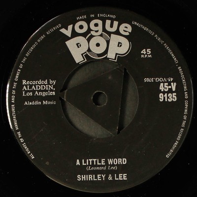 SHIRLEY & LEE: that's what i'll do / a little word VOGUE POP 7'' Single 45 RPM UK