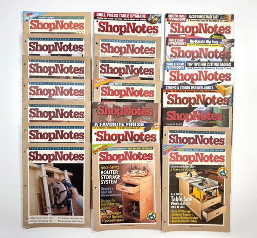 ShopNotes Magazine Lot of 21 Issues Vintage Workshop Tips Tools Project ...
