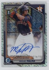 2024 Bowman Chrome Prospect HTA Choice Refractor /150 Miguel Palma Auto tx9