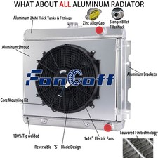 For 1968-1973 1972 Dodge Dart Plymouth Duster 3-row Aluminum Radiatorshroud Fan For 1968-1973 1972 Dodge Dart Plymouth Duster 3-row Aluminum Radiatorshroud Fan