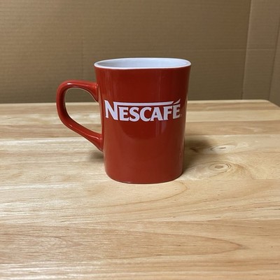 Nescafe Clasico Ceramic Collectible Red Coffee Mug Cups 11 Oz.