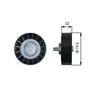 Gates Umlenk-/FüHrungsrolle, Keilrippenriemen T36607 FüR CitroËN