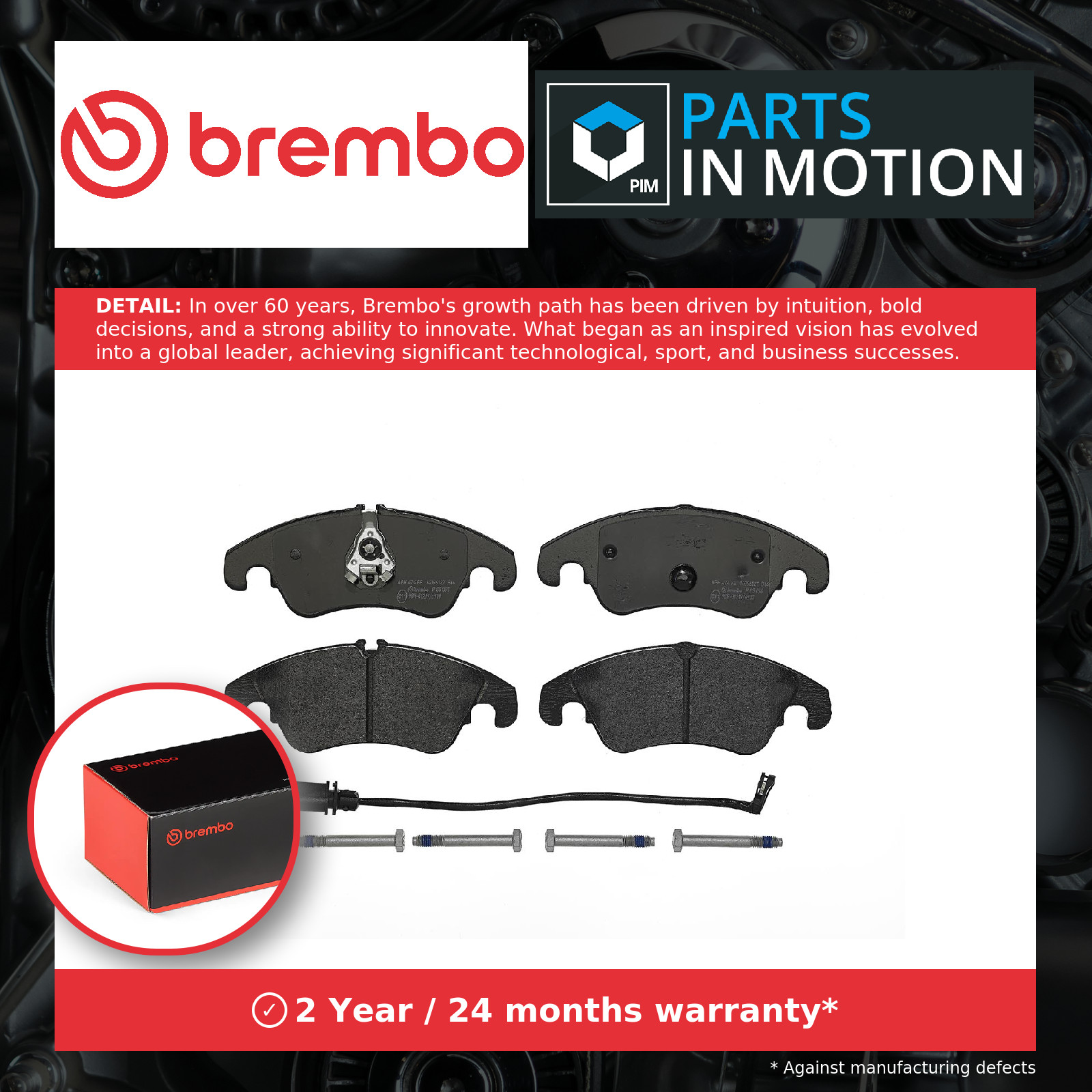 Brake Pads Set Front P85098X Brembo 8K0698151 8K0698151B 8K0698151D 8K0698151E