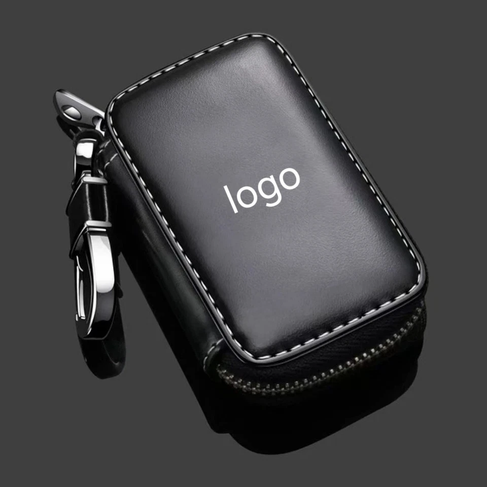 Funda de cuero de vaca para llave de coche bolsa llavero remoto llavero cubierta para Mercedes Benz Foto 2 de 4