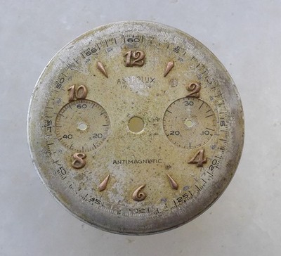 ORIGINAL CHRONOGRAPH ZIFFERBLATT FÜR UHRWERK KALIBER VALJOUX 23 31,87 MM