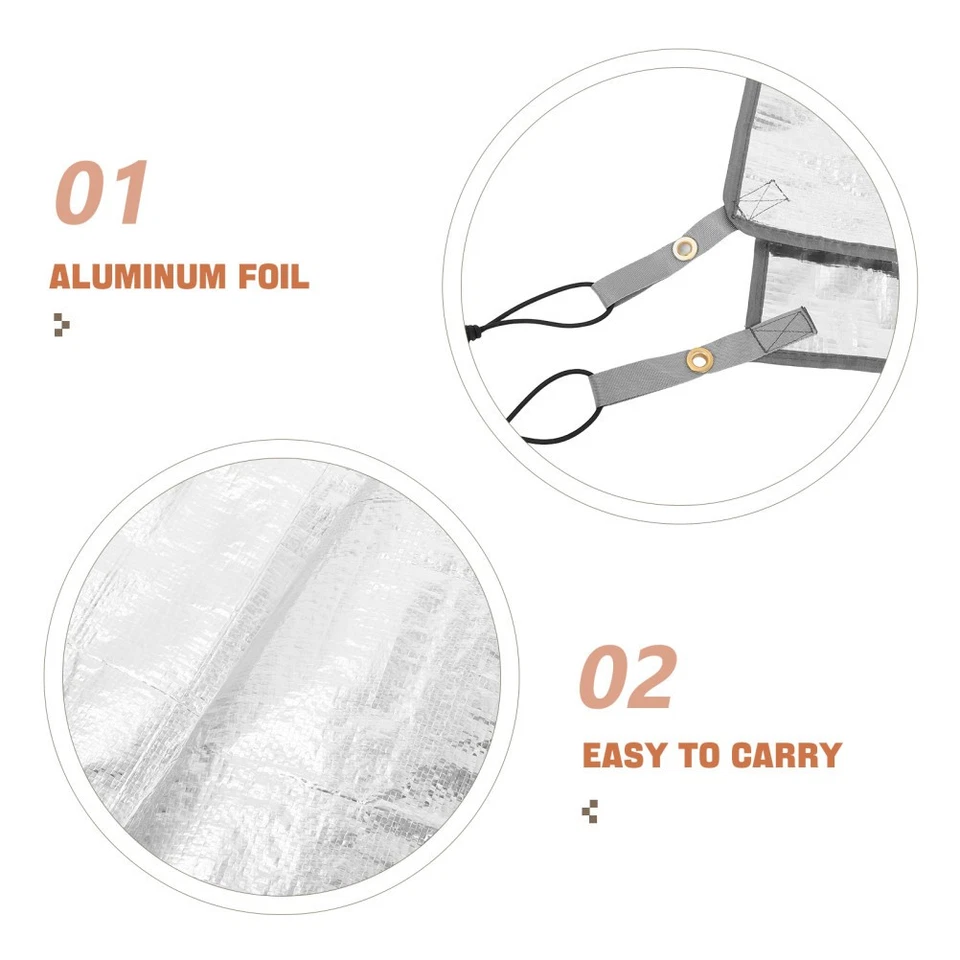  Camping-Bodenmatte: Faltbare, isolierende Picknickmatte aus Aluminiumfolie – - Bild 2 von 4