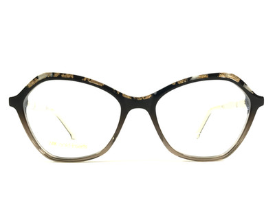CCS by Coco Song Eyeglasses Frames CCS210 Col.2 Black Ivory 24K Gold 53-17-140