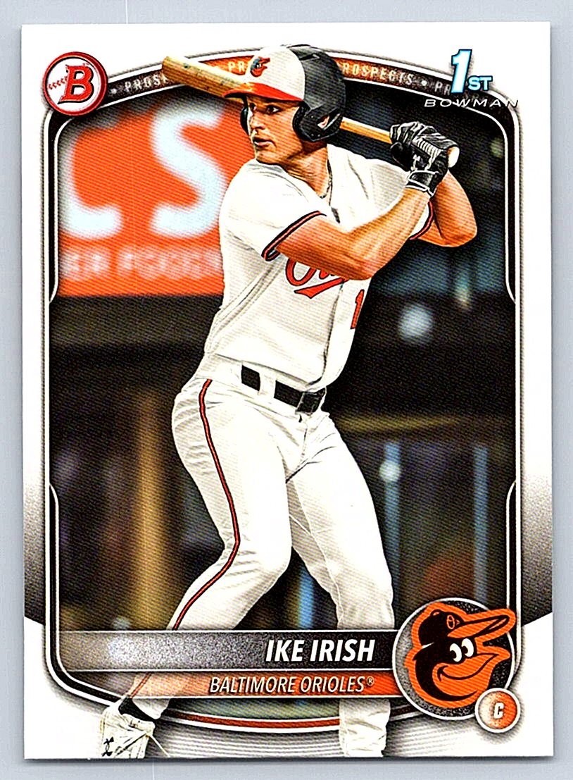 IKE IRISH ORIOLES RC 1st card 2025 BOWMAN DRAFT #BD-16