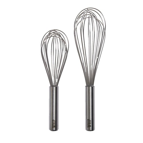 2-Pack Nylon Flat Whisks - Kitchen Mixing Spoons For Baking & Cooking