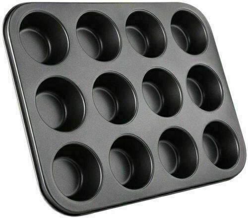 BAKING TRAY 12 LARGE MUFFIN YORKSHIRE PUDDING MOULD CUPCAKE BAKEWARE - Picture 1 of 1