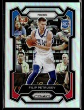 2023-24 Panini Prizm Filip Petrusev Silver Prizm RC #282 Philadelphia 76ers