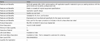 FEL-PRO Valve Cover Gasket Set For 2007-2010 FORD EXPLORER SPORT