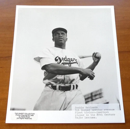 Jackie Robinson Original Vintage Photo 7.75x9.25 by Photographer Ozzie Sweet