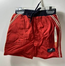 Wave Zone Red Boys Piping Swim Trunks sz. 12M. NWT