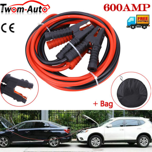 2Pcs 10 Feet Booster Cables 2 Gauge Jumper Leads Heavy Duty Car Van Clamps Start - Bild 3 von 14