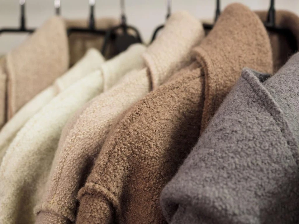 Wool Boucle-BEA-Viskose Wolle von Stofftreff Santi®-Mantelstoff-50 cm Schritte - Bild 2 von 4