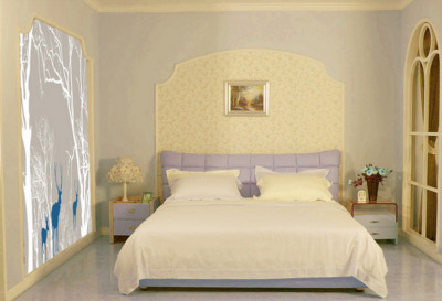 3D Branches Blue Deer 42483NA Wallpaper Wall Murals Removable Wallpaper Fay