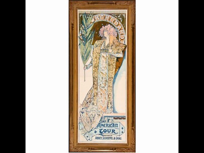 Alphonse Mucha Gismonda Sarah Bernhardt American Tour Poster, 1896