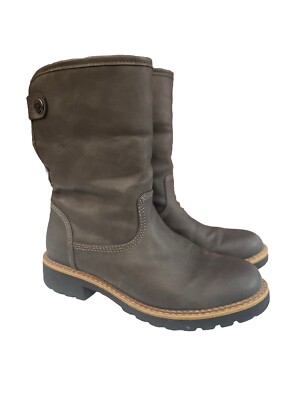 Bench Grey Lace Up Boots Bench Women Girl's Grey Pu Pull Up Ankle