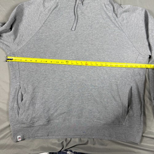 Russell Pullover Hoodie Mens 2XL Gray Premium Fleece Long Sleeve Drawstring - Picture 4 of 10