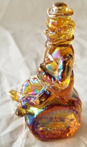 Download Mosser Amber Carnival Glass Xxey Clown The Performer 1982 Excellent Coloring | eBay