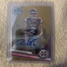2023 Bowman University Chrome Prospect Gold Refractor 50/50 Will Rogers Auto