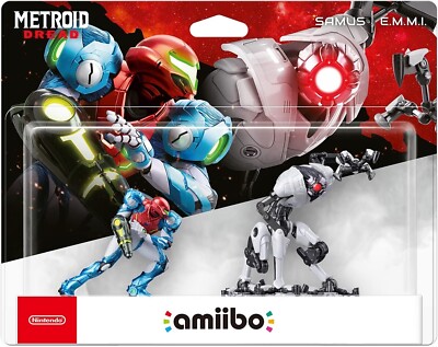 Metroid Dread - Samus and E.M.M.I. Nintendo Amiibo Figures Brand New